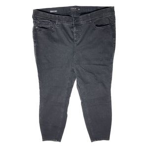 Torrid 26 R Bombshell Skinny Jean Solid Black Faded Wash Denim Plus Size Women